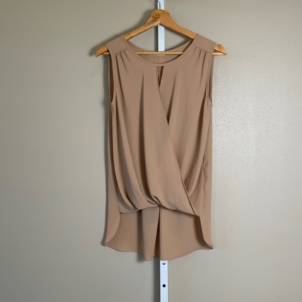 Maitai Sleeveless Draped Crossover Front Top